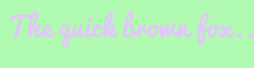 Image with Font Color E5C4FF and Background Color B1FAB1